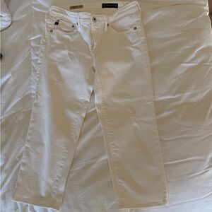 AG Adriano Goldschmied White Capri Jeans
